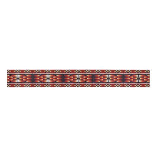 Native American Tribal Pattern Native Indian Grosgrain Lint (Voorkant)