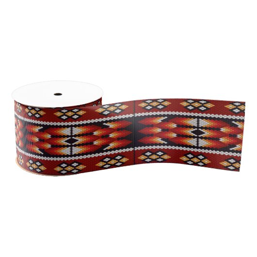 Native American Tribal Pattern Native Indian Grosgrain Lint (Spoel)
