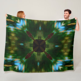 Native American Tribal Shield Mandala Quilt Fleece Deken