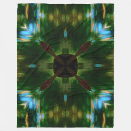 Native American Tribal Shield Mandala Quilt Fleece Deken