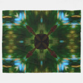 Native American Tribal Shield Mandala Quilt Fleece Deken (Voorkant (Horizontaal))