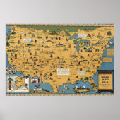 Native American Tribe Nation Kaart Poster (Voorkant)