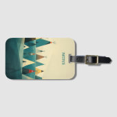 Native American Tribe Tenten Bagagelabel (Voorkant (horizontaal))