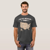 Native American Tribes Map US History  T-shirt (Voorkant volledig)
