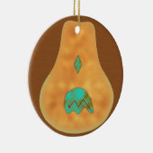 Native American Turquoise Zuni Beer Keramisch Ornament (Rechts)