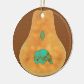 Native American Turquoise Zuni Beer Keramisch Ornament (Links)