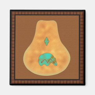 Native American Turquoise Zuni Beer Magneet
