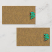 Native American Turquoise Zuni Beer Visitekaartje (Voorkant / Achterkant)