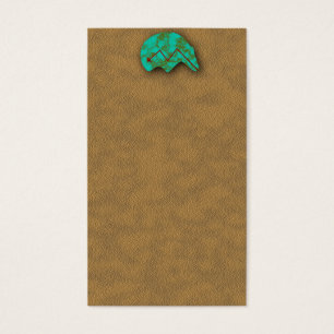 Native American Turquoise Zuni Beer Visitekaartje