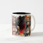 Native American Tweekleurige Koffiemok (Voorkant rechts)