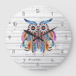 Native American Uil Dreamcatcher Grote Klok