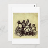 Native American Ute Family  Stereoview Briefkaart (Voorkant / Achterkant)