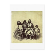 Native American Ute Family  Stereoview