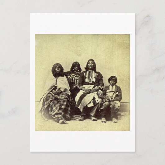 Native American Ute Family  Stereoview Briefkaart (Voorkant)