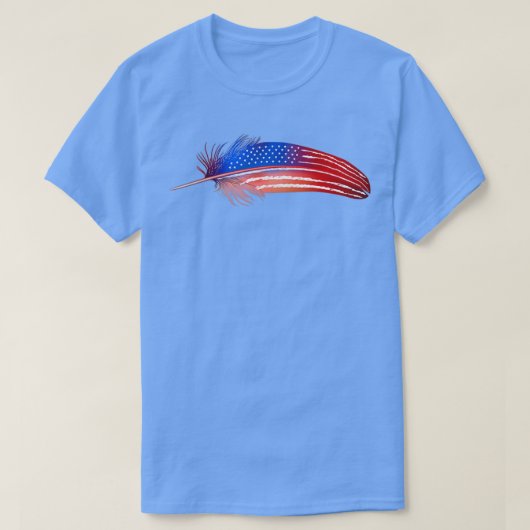 Native American Veteran Flag Day Feather for Juli T-shirt (Design voorkant)