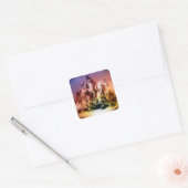 Native American Vierkante Sticker (Envelop)