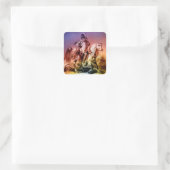 Native American Vierkante Sticker (Tas)