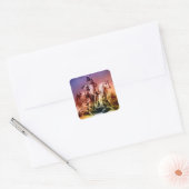 Native American Vierkante Sticker (Envelop)