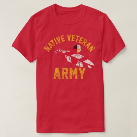 Native American Vietnam Veteran Long Slapeve T-shirt (Design voorkant)