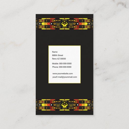 Native American Visitekaartje (Achterkant)