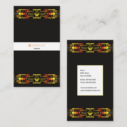 Native American Visitekaartje (Voorkant / Achterkant)