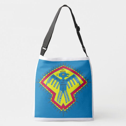 Native American-vogelsymbool Crossbody Tas (Achterkant)