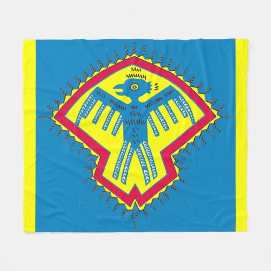 Native American-vogelsymbool Fleece Deken (Voorkant (Horizontaal))