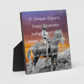 Native American "Walk a mile in its moccasins" Fotoplaat (Voorkant)