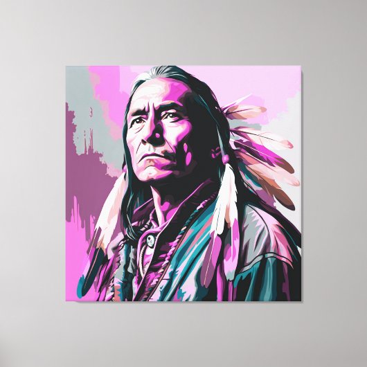 Native American Wall Art Canvas Afdruk (Voorkant)