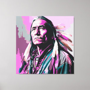 Native American Wall Art Canvas Afdruk