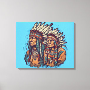 Native American Wall Art Canvas Afdruk