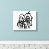 Native American Wall Art Canvas Afdruk (Insitu (Houten vloer))