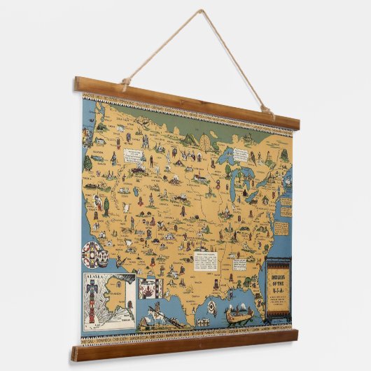 Native American Wall Hangend Wandkleed (Gebogen)