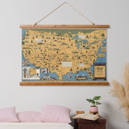 Native American Wall Hangend Wandkleed (Slaapkamer)