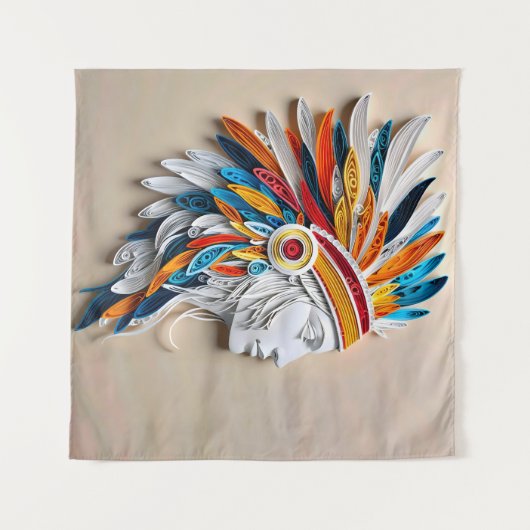 Native American Wandkleed (Voorkant (horizontaal))