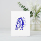 Native American Warrior #4 Briefkaart (Staand voorkant)