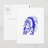 Native American Warrior #4 Briefkaart (Voorkant / Achterkant)