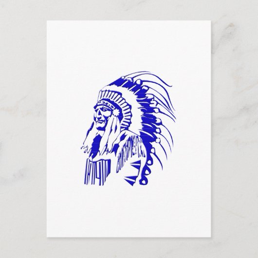 Native American Warrior #4 Briefkaart (Voorkant)