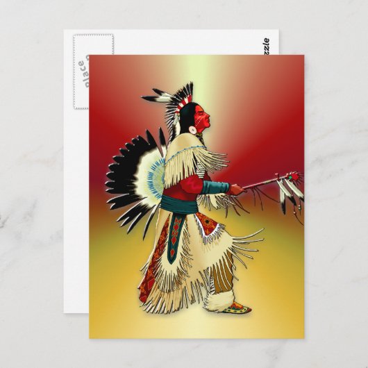 Native American Warrior #5 Briefkaart (Voorkant / Achterkant)