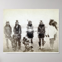  Native American Warrior Group Poster