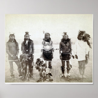  Native American Warrior Group Poster