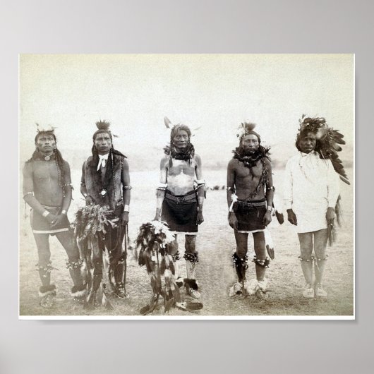 Native American Warrior Group Poster (Voorkant)