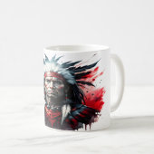 Native American Warrior Koffiemok (Voorkant rechts)
