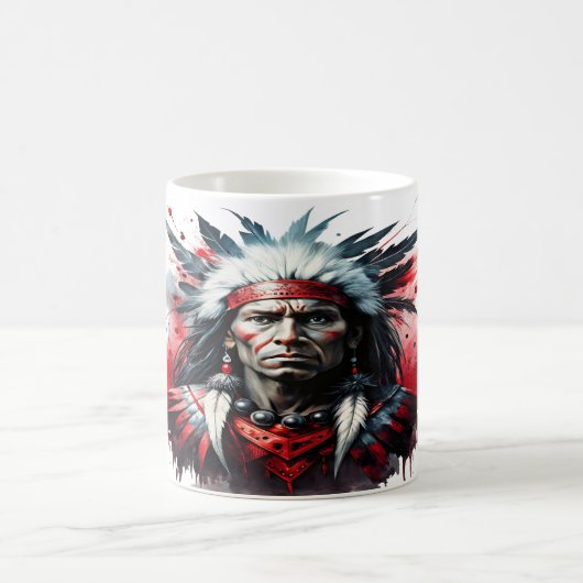 Native American Warrior Koffiemok (Center)