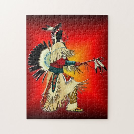 Native American Warrior Legpuzzel (Verticaal)