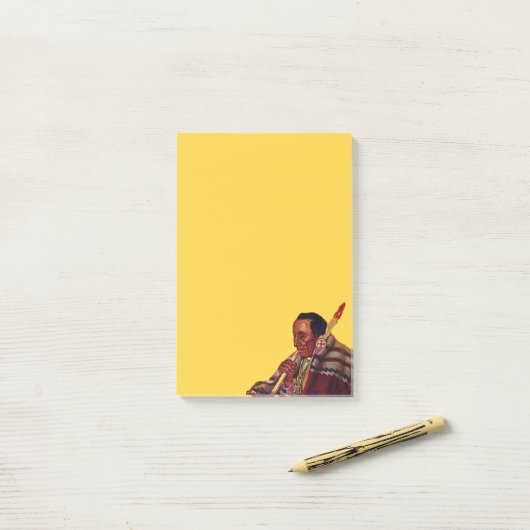  Native American Warrior Peace Pipe Post-it® Notes (Op bureau)