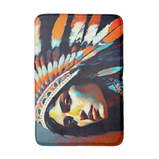 Native American Warrior Princess Badmat (Voorkant Verticaal)