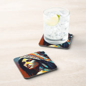 Native American Warrior Princess Bier Onderzetter (Rechterzijde)