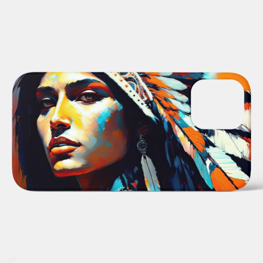Native American Warrior Princess Case-Mate iPhone Case (Achterkant (horizontaal))