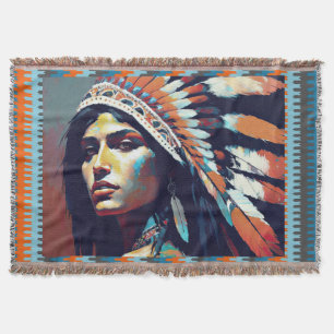 Native American Warrior Princess Deken